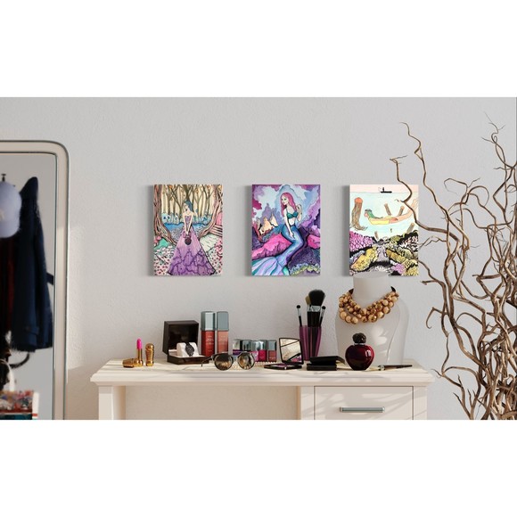 Diver Underwater Seascape 11”x14”Watercolor Print - Picture 2 of 4